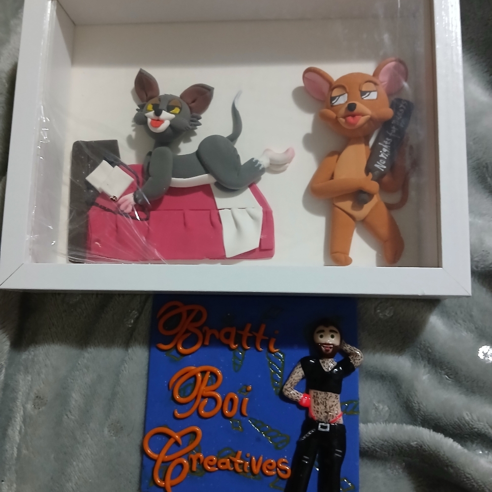 Tom and Jerry Shadow Box Art